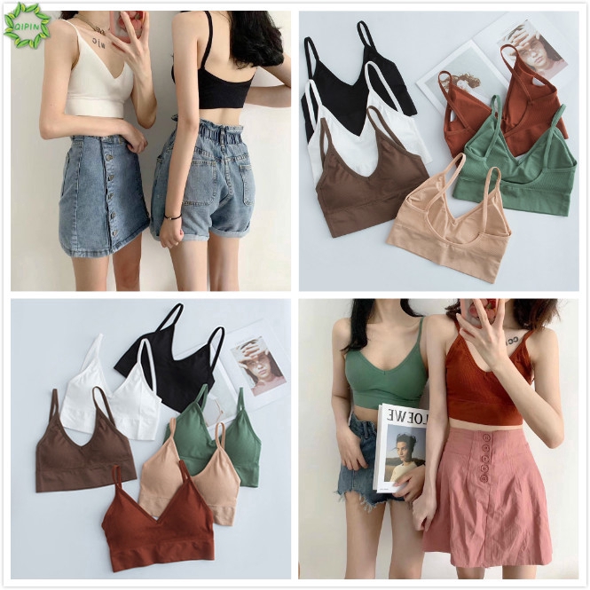 Áo lót 2 dây màu trơn thiết kế quyến rũ dành cho bạn gái