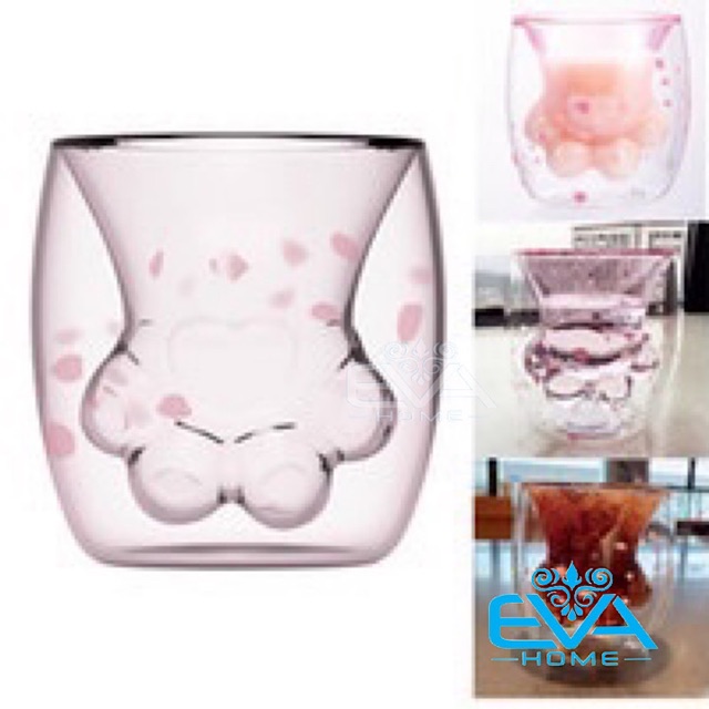 Ly Chân Mèo 2 Lớp Đáng Yêu Cat Claw Cup