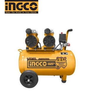 1.2KW (1.6HP) 50L (13.2Gal) Máy nén khí không dầu dây đồng hiệu INGCO ACS215506T