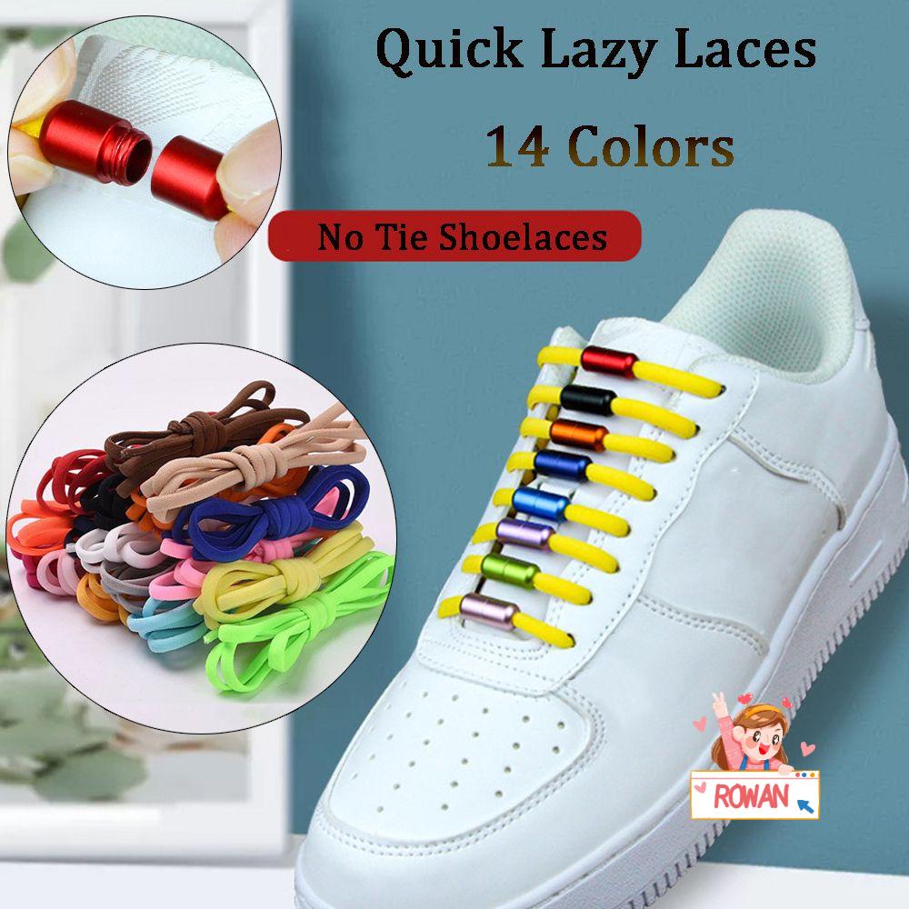 Dây Giày Co Giãn Không Cần Buộc Đầu Kim Loại Tiện Dụng Cho Người Lớn Và Trẻ Em