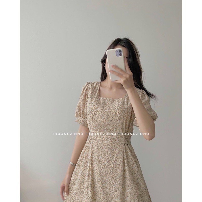 [Ảnh thật/Video] Đầm hoa vintage Myan dự tiệc dáng xoè tay cộc dễ thương Váy hoa ulzzang dáng dài Quảng Châu | BigBuy360 - bigbuy360.vn