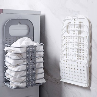 Giỏ đựng quần áo trước khi giặt treo tường thiết kế thông minh có thể gấp gọn tiện lợi (MS05)