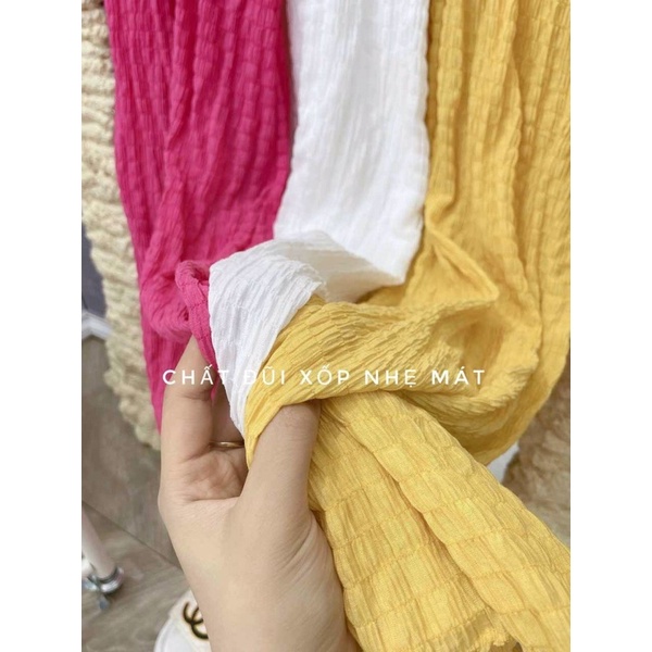 Đầm maxi đi biển cổ yếm đính ngọc vải xốp xịn 4 màu nổi bật
