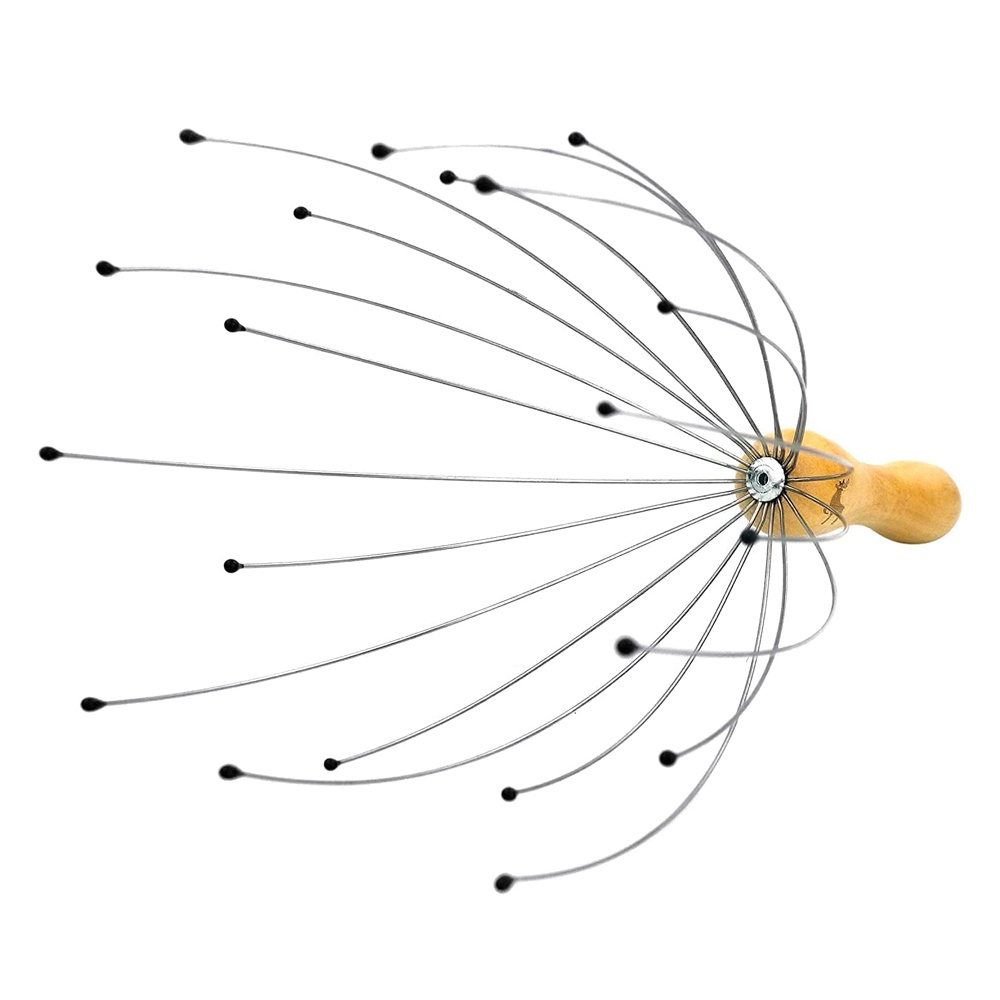 Cây Massage Đầu Bằng Gỗ AjiDO - Dụng Cụ Mát Xa Đầu Thư Giãn, Giảm Căng Thẳng