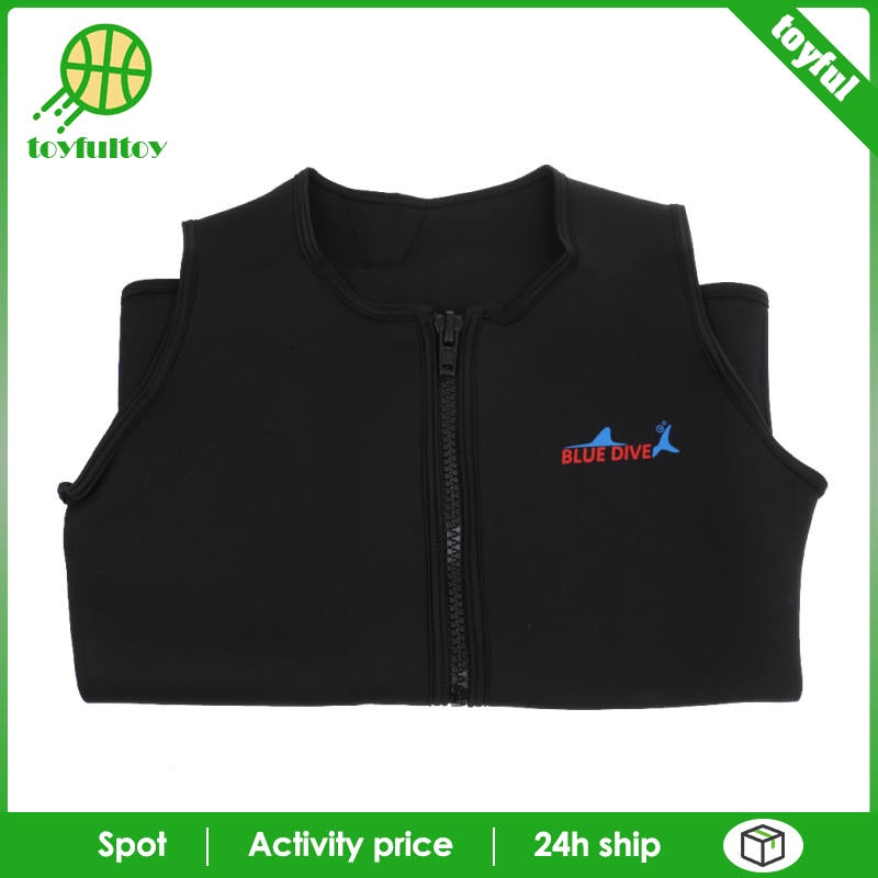 Áo lặn sát nách khóa kéo trước dày 2mm bằng cao su tổng hợp chất lượng