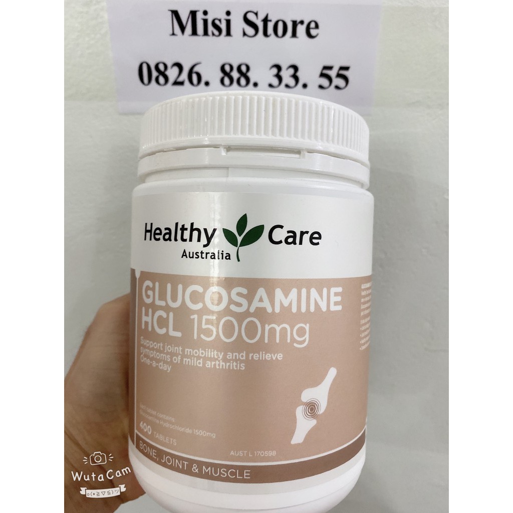 Viên uống hỗ trợ xương khớp Glucosamine HCL 1500mg Healthy Care Úc, 400 viên (glu HC)