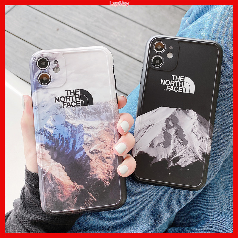 THE NORTH FACE Ốp Lưng Silicone Họa Tiết Núi Tuyết Tự Nhiên Thời Trang Cho Iphone7 / 8 Iphone 7plus / 8plus Iphone X Xs Xr Xsmax Iphone 11 11pro 11promax 12 12pro 12pro Max 12mini