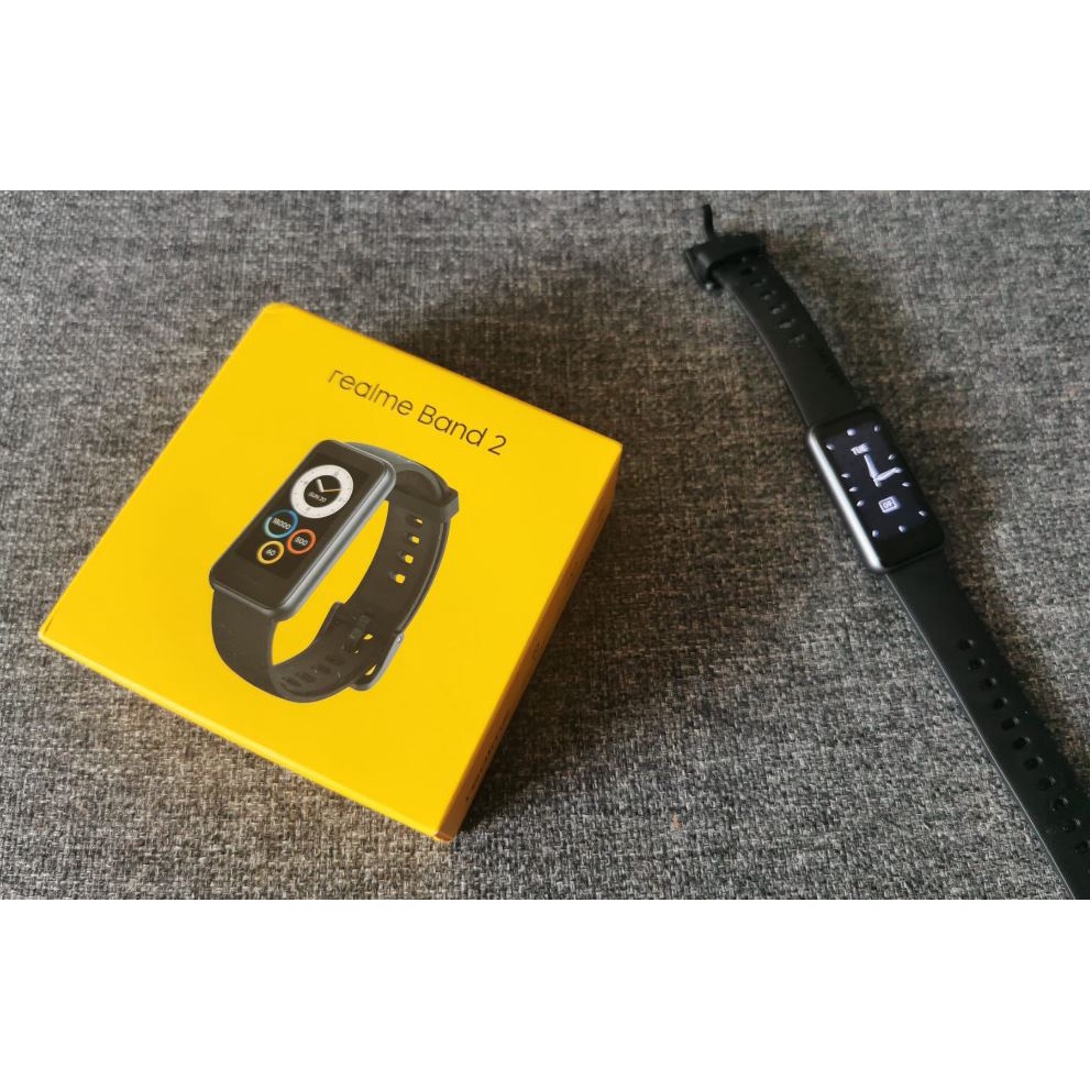 Vòng đeo tay Realme Band 2 chính hãng, Màn Hình Màu Lớn 1.4 Inch, Theo Dõi Nhịp Tim, đo nồng độ oxy máu.