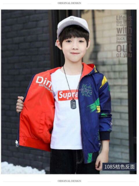 Áo Gió Bomber 2 mặt Bé Trai Size Đại