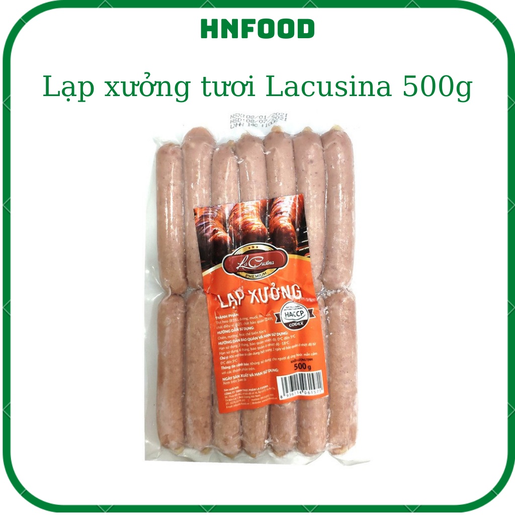 Lạp xưởng tươi Lacusina 500g