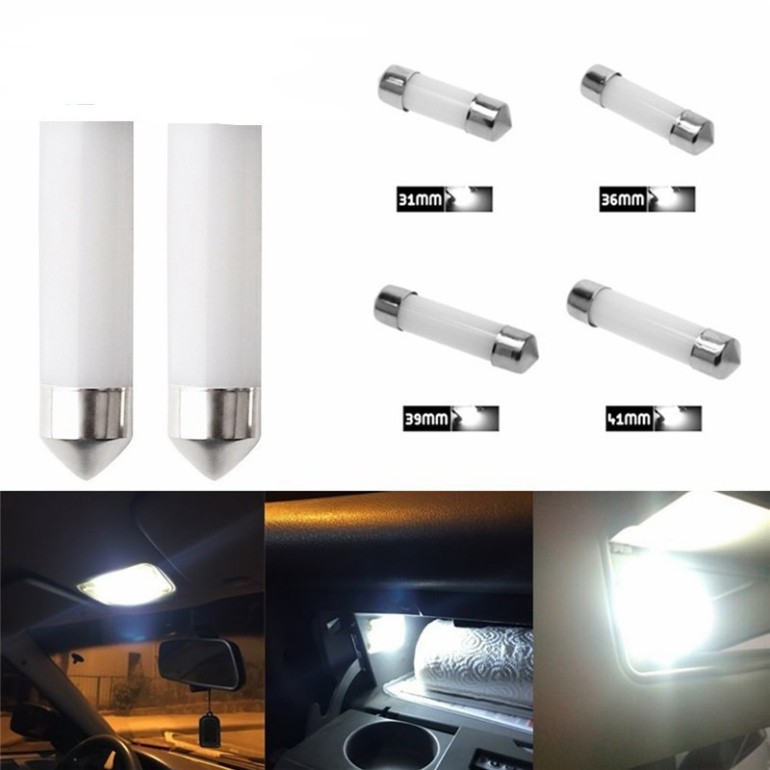 FKC Bóng đèn LED chiếu biển số xe hơi , đèn trần ô tô 31MM / 36MM / 39mm / 41mm C5W chiếu biển số xe hơi 52 Q2
