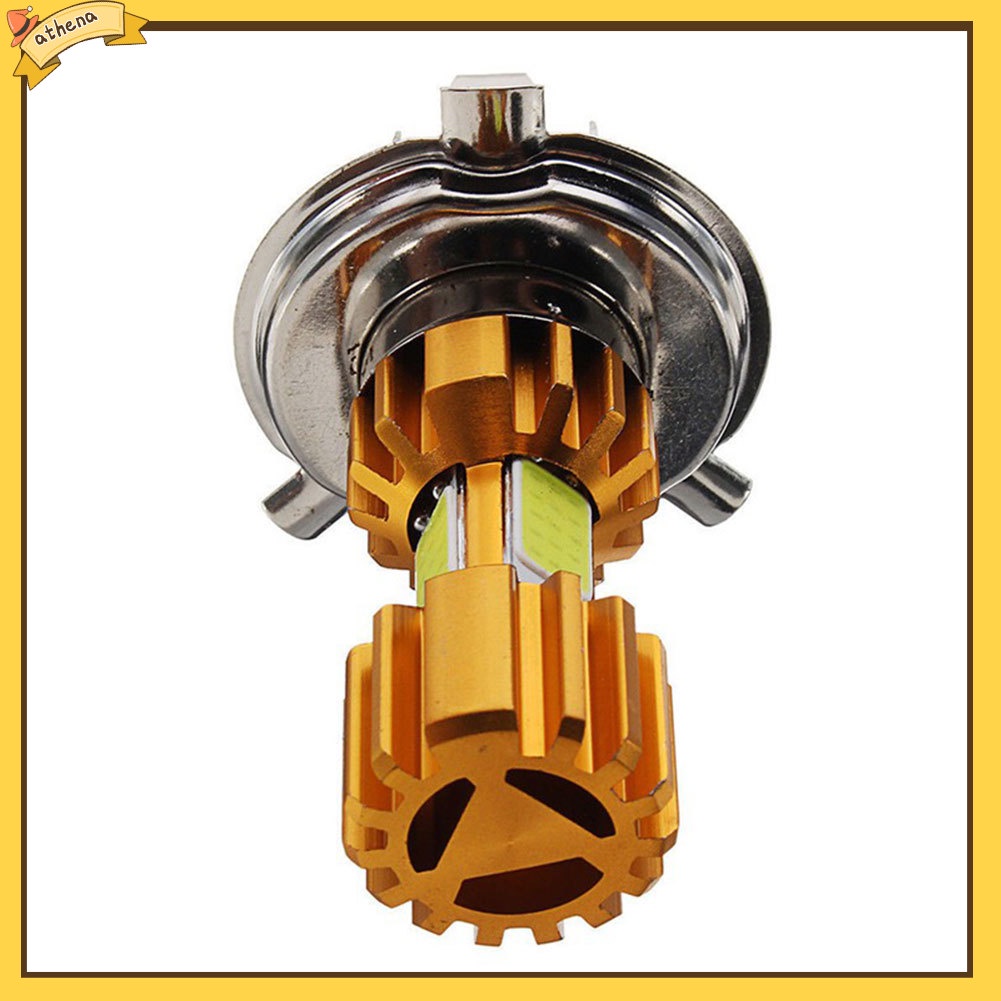 Bóng đèn pha siêu sáng At + H4 Led 3 Cob 12v 6000k thích hợp cho xe mô tô