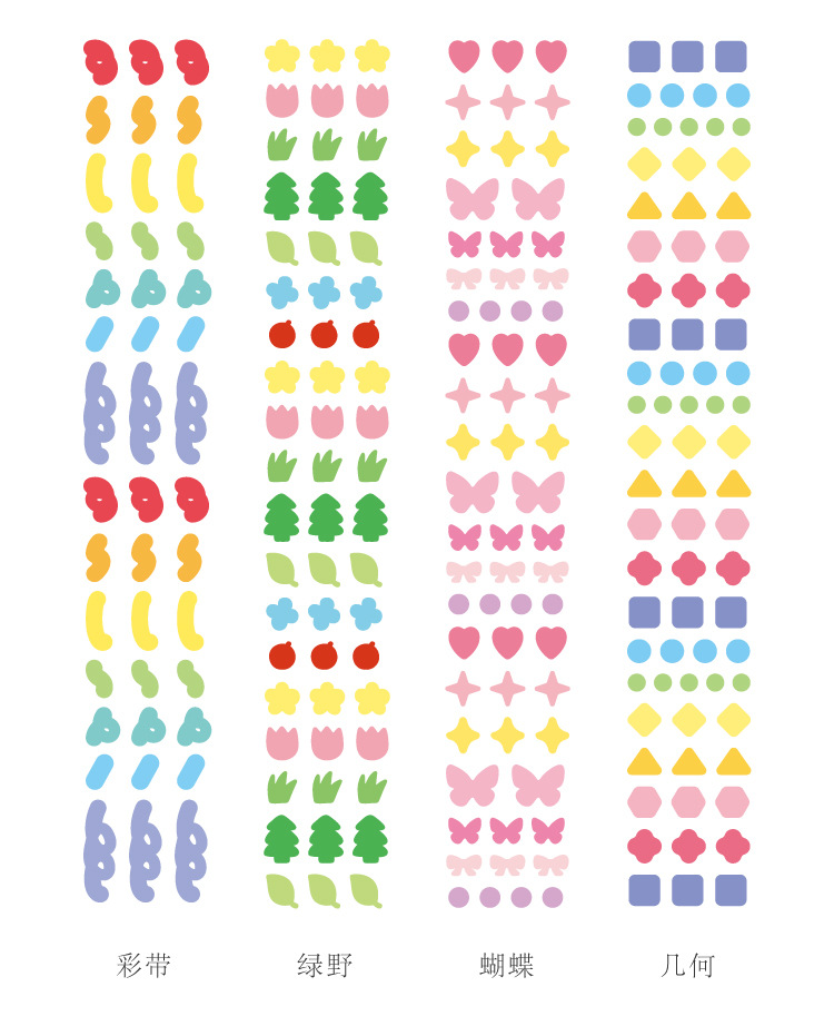 Cuộn Băng Dính Washi In Họa Tiết Đáng Yêu Trang Trí