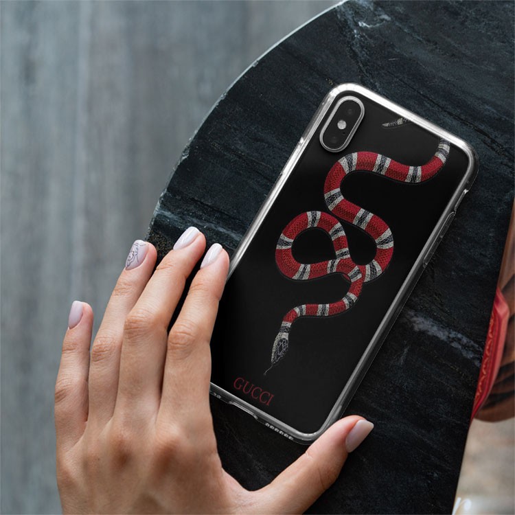 Ốp Lưng  độc lạ ốp thời trang gucci hình con rắn màu đỏ cực hiếm có dành cho Iphone 6 đến 12 promax BRD20210205