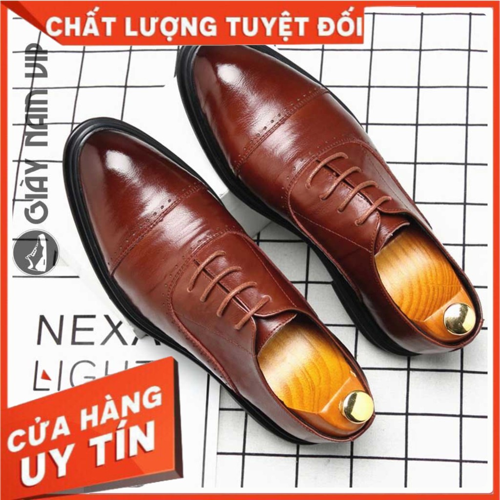 Giày Oxford Nam Đẹp Hàng Hiệu Da Bò GIAYNAMVIP Giày Công Sở Nam Cao Cấp Chính Hãng GD91 - Hàng Cao Cấp