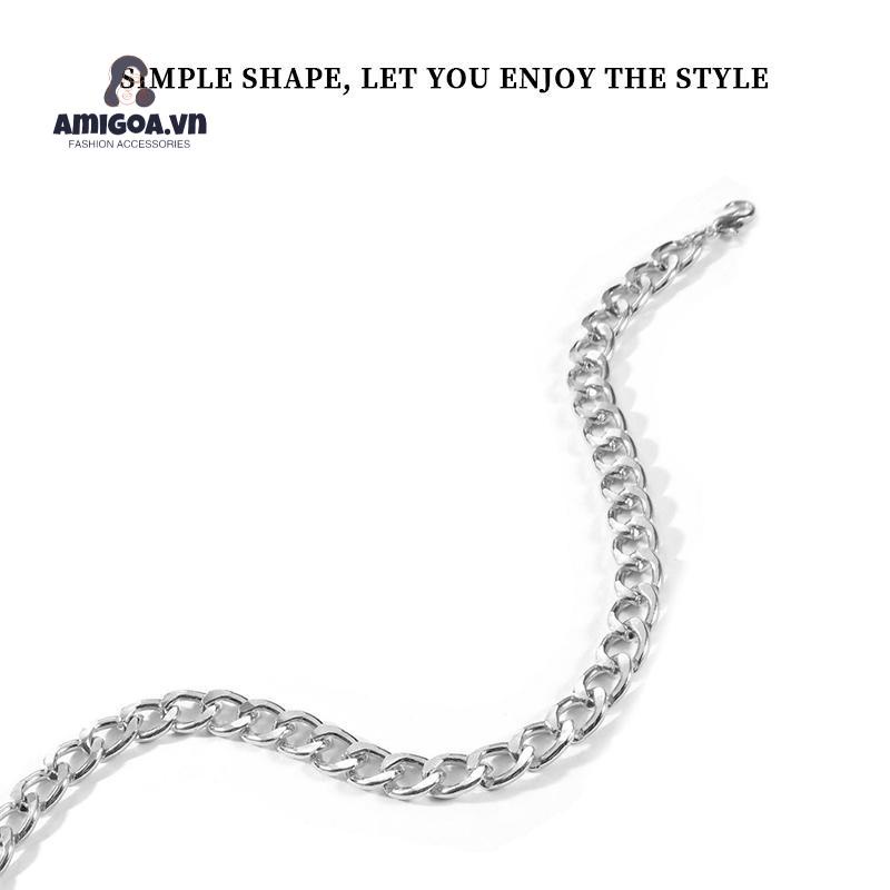 【amigoa.vn】Vòng cổ Sợi Xích Thiết Kế Đơn Giản Cá Tính Dùng Chụp Ảnh Đường Phố