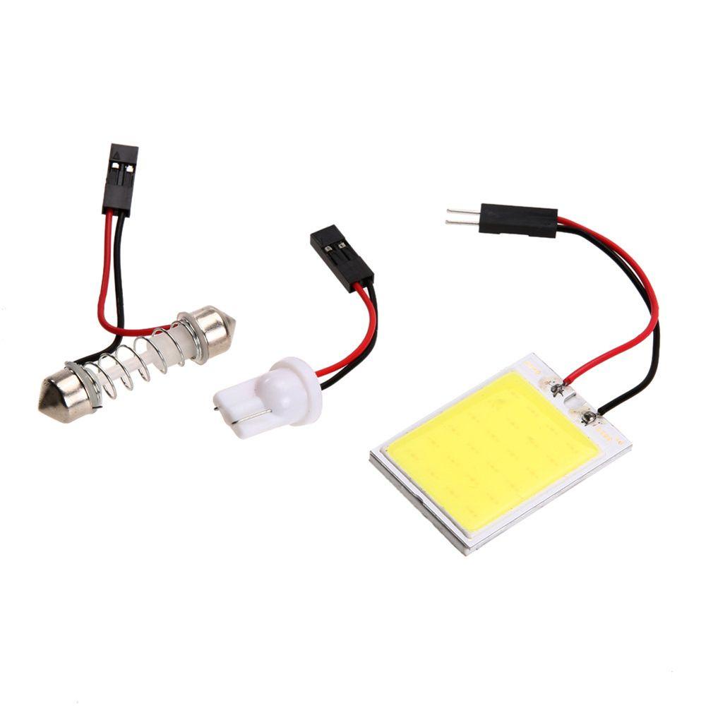 1 Đèn LED COB 31mm 36mm 39mm Festoon T10 Ánh Sáng Trắng Siêu Sáng Gắn Biển Số Xe Hơi