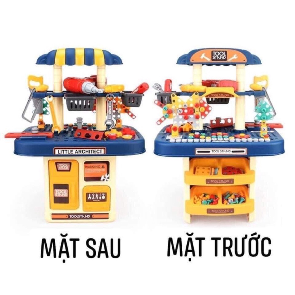 Bộ đồ chơi cao cấp Bé Làm Kĩ Sư, lắp ráp kỹ thuật, có khoan điện - Đồ chơi giáo dục trẻ em