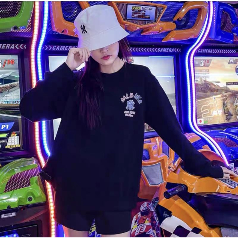 Áo nỉ sweater đôi nam nữ shirt NY MIb like mẫu mới 2022 2023 hàng nỉ da cá siêu đẹp FULL TAG