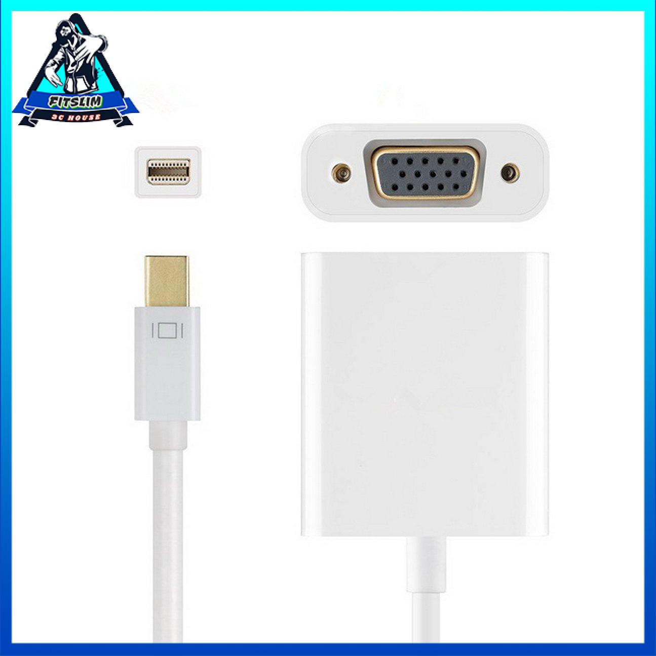 Đối với Macbook Airpro Cổng hiển thị Thunderbolt Mini Dp To Vga Cable Adapter 1080P