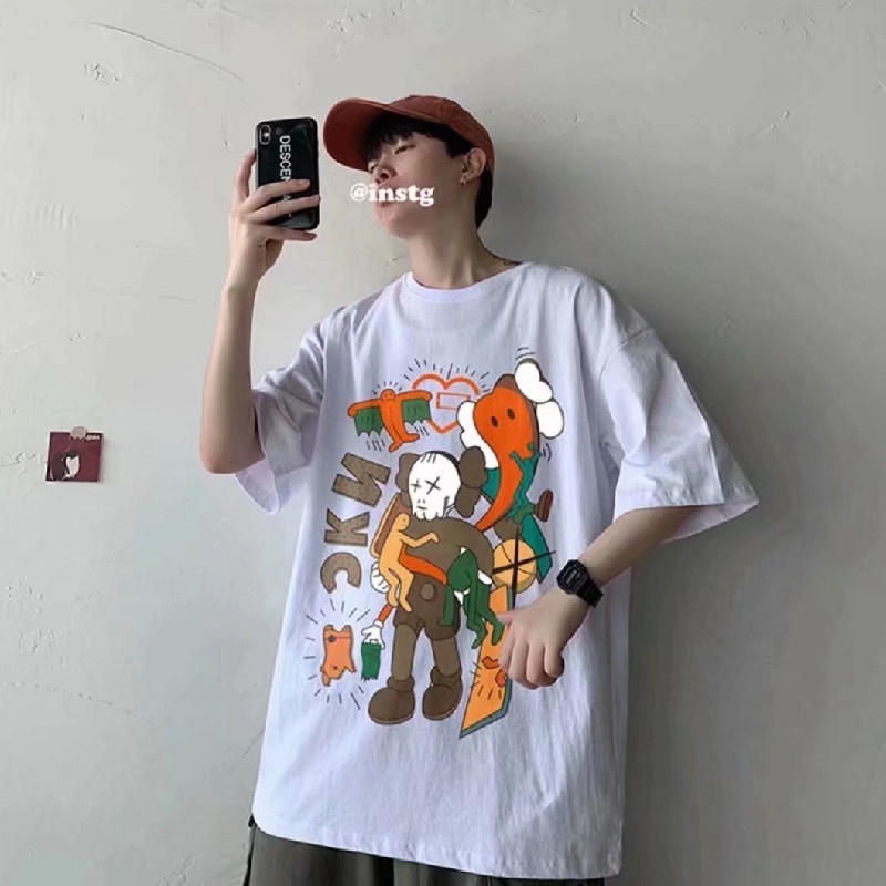 Áo Thun Tay Ngắn Cổ Tròn Thời Trang Hàn Quốc Cho Nam Size M-8XL