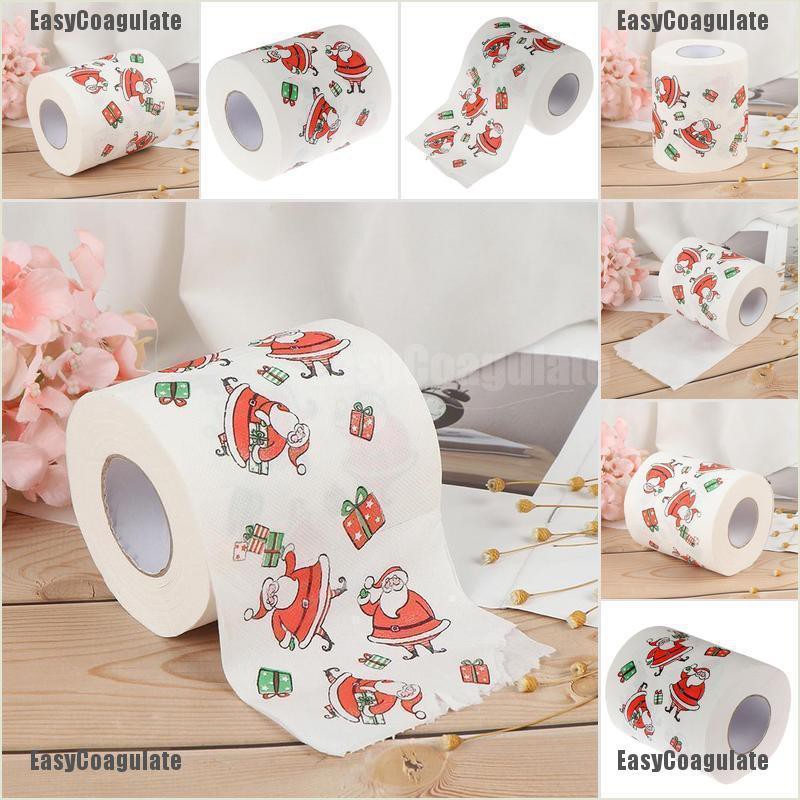 EasyCoagulate Paper Roll Tissue Christmas Decorations Xmas Santa Room Toilet Paper Decor