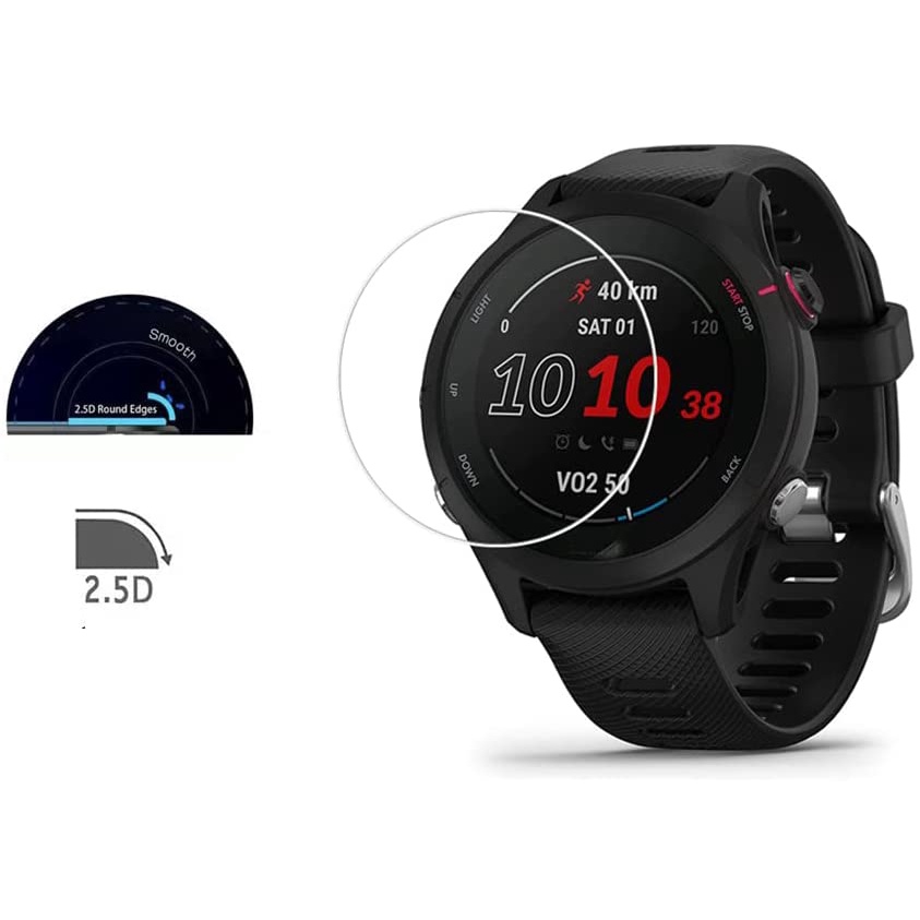 Set 2 Kính Cường Lực 9H Bảo Vệ Màn Hình Đồng Hồ Thông Minh Garmin Forerunner 255 255S