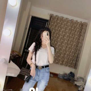 Combo áo phông trơn, túi zip HM