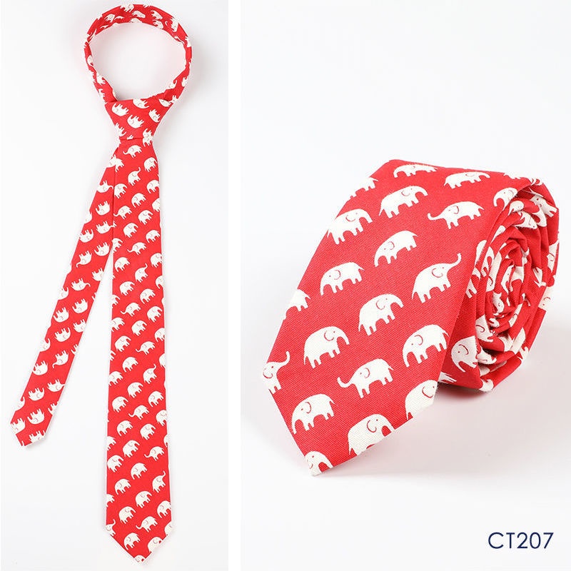 Cà Vạt Bản Hẹp 6CM In Họa Tiết Vịt Vàng Hoạt Hình Kiểu Hàn Quốc Dễ Thương Cho Học Sinh