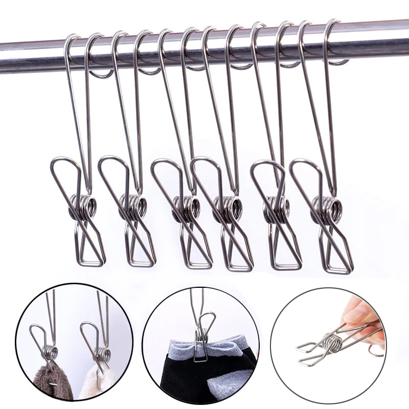 Kẹp phơi quần áo bằng thép không gỉ thiết kế đa chức năng