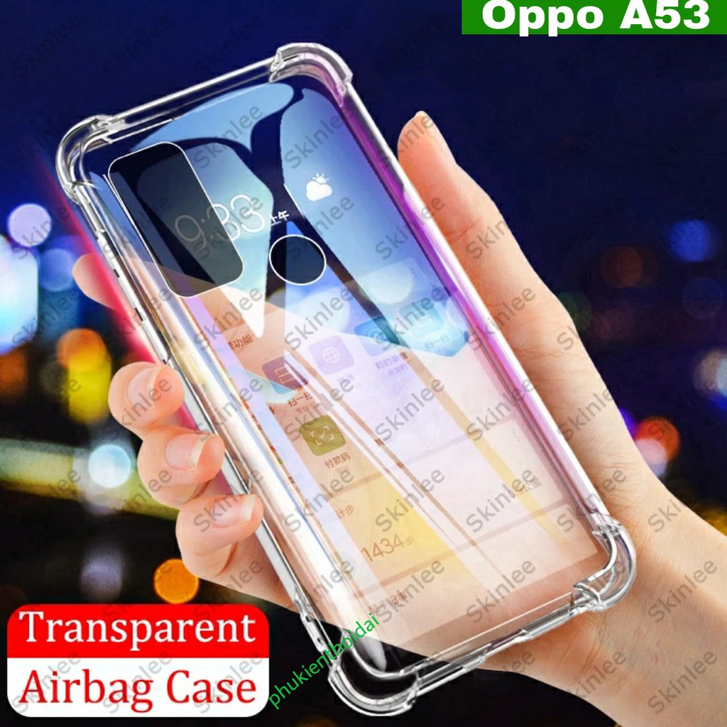Ốp lưng Oppo A53 2020 dẻo trong suốt lồi 4 góc chống sốc ôm khít máy lâu ố vàng
