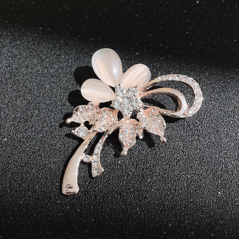 Trâm Cài Áo Đính Đá Ngọc Trai Cao Cấp Phong Cách Hàn Quốc