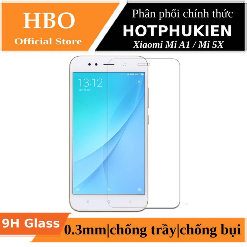 Miếng dán kính cường lực Xiaomi Mi A1 / Mi 5X hiệu HBO (độ cứng 9H) - hàng chính hãng