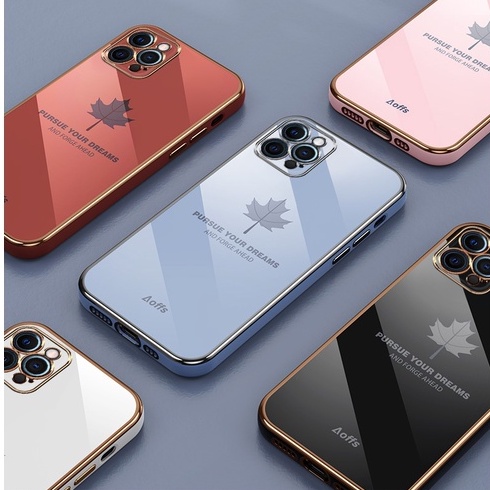 QIANZI Ốp Lưng Mềm Chống Sốc Họa Tiết Lá Phong Cho iPhone 13 13 pro 13 pro max 13 mini 14 14 pro 14 plus 14 pro max
