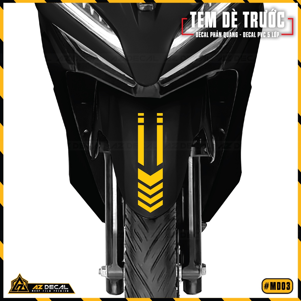 Tem Dán Dè Trước Xe Máy Cực Chất | MD03 | Chống Nước, Chống Bong Tróc, Dễ Dán