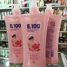 Sữa Tắm Sáng Da Tinh Chất Hoa Hồng E100- Sữa Tắm Trắng Da , Sáng Da Tinh Chất Hoa Hồng E100 Rose Essence