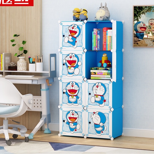 Tủ nhựa ghép 8 ô thân sâu 47cm. Tặng kèm 1 treo đồ.