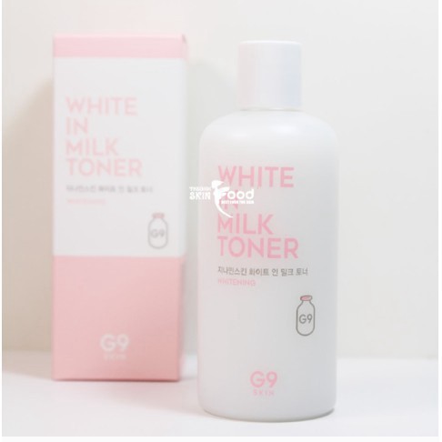 [SALE25]  tuan203 [ Mini 50ml ] Nước Hoa Hồng Dưỡng Trắng Da G9Skin White In Milk Toner tuan203