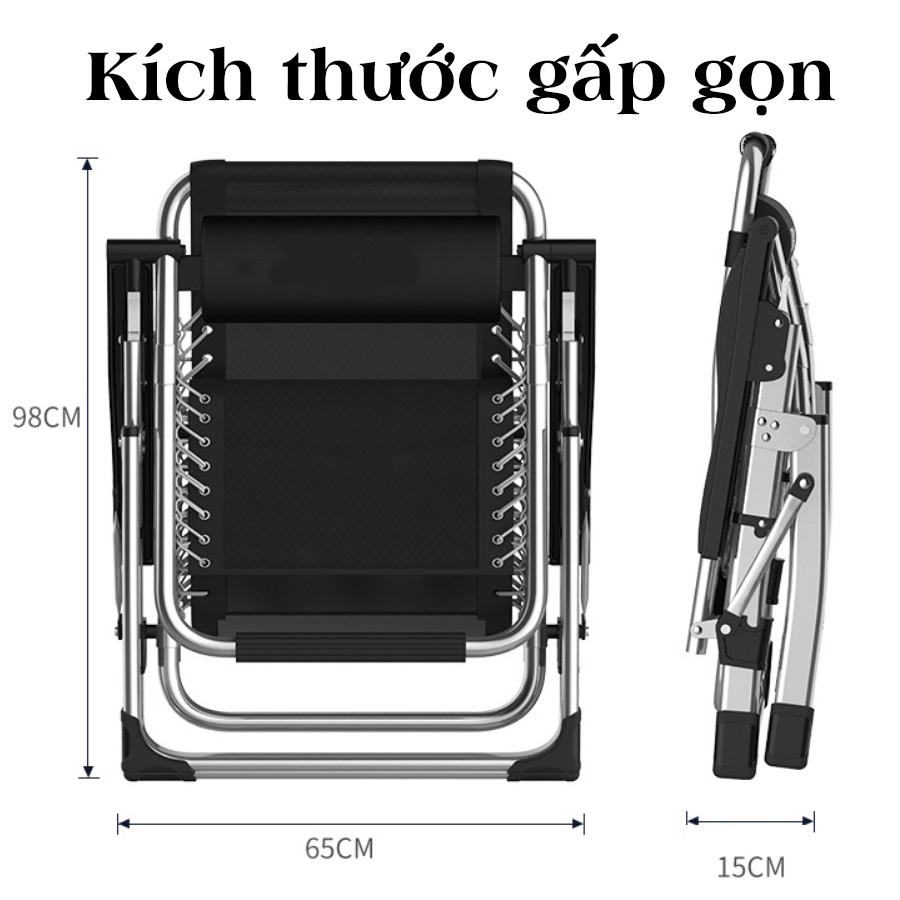 Ghế thư giãn gấp gọn kèm nệm cao cấp. Ghế xếp thư giãn ngoài trời gấp gọn kèm nệm và gối