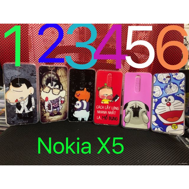 Ốp Nokia X5(5.1plus) dẻo in hình kute