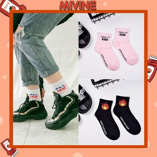 Set 10 tất nữ cổ cao in hình more than mt01 dope