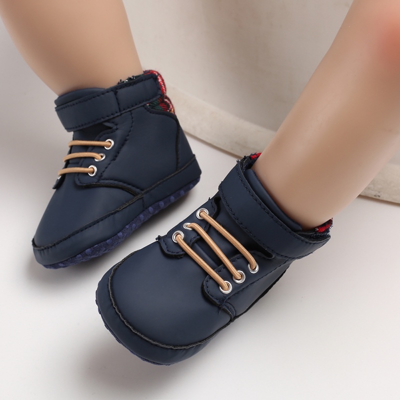 Giày Bốt Cổ Cao Đế Mềm Cho Bé Tập Đi