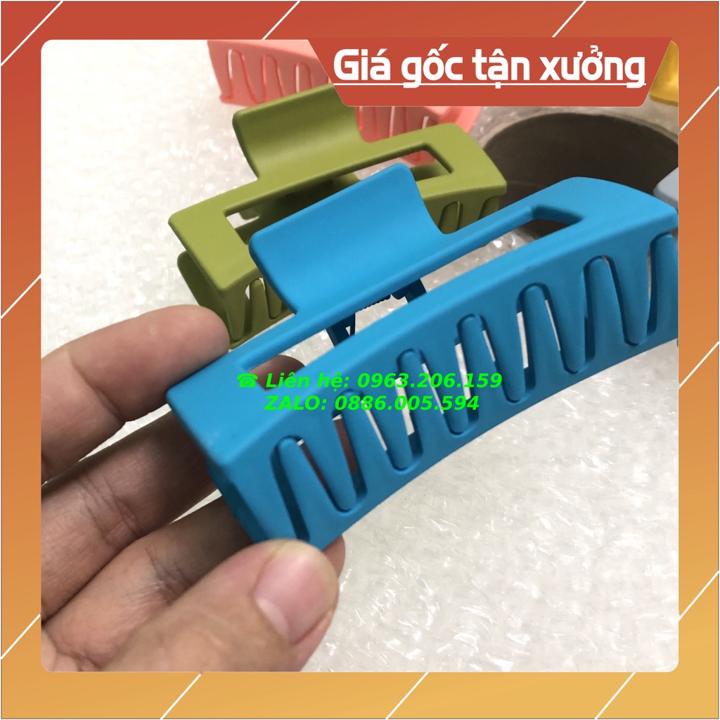 [New] Kẹp tóc 14 răng to, mặt nhựa nhám nhiều màu