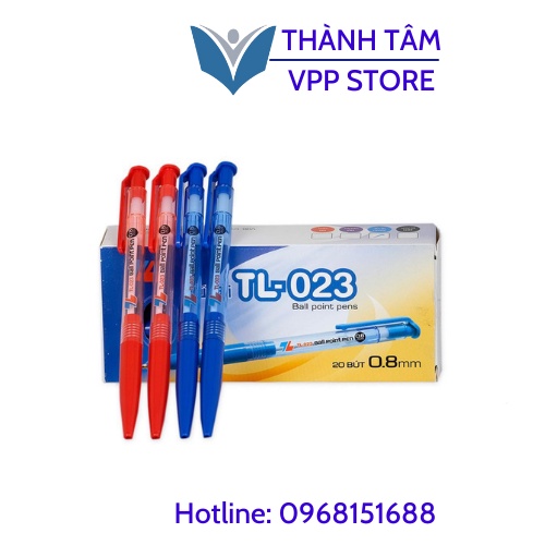 Combo 10 Bút bi, viết bi 0.8mm Thiên Long TL023 viết êm, trơn, đều mực