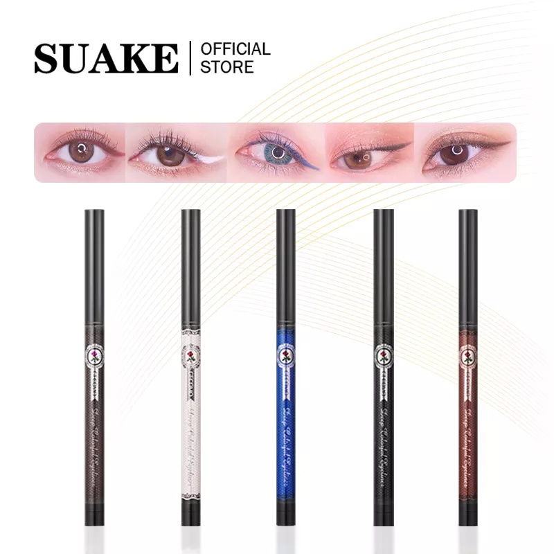 Bút kẻ mắt SUAKE 5 màu đầu mảnh 1.0mm chống thấm nước lâu trôi 0.1g