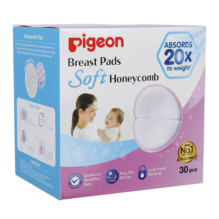 Tách set lẻ một cặp miếng lót thấm sữa Pigeon 3D siêu mềm