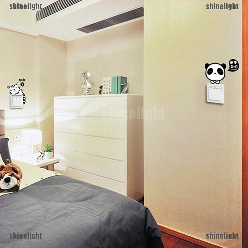 Miếng Dán Tường Trang Trí Công Tắc Hình Hoạt Hình Dễ Thương