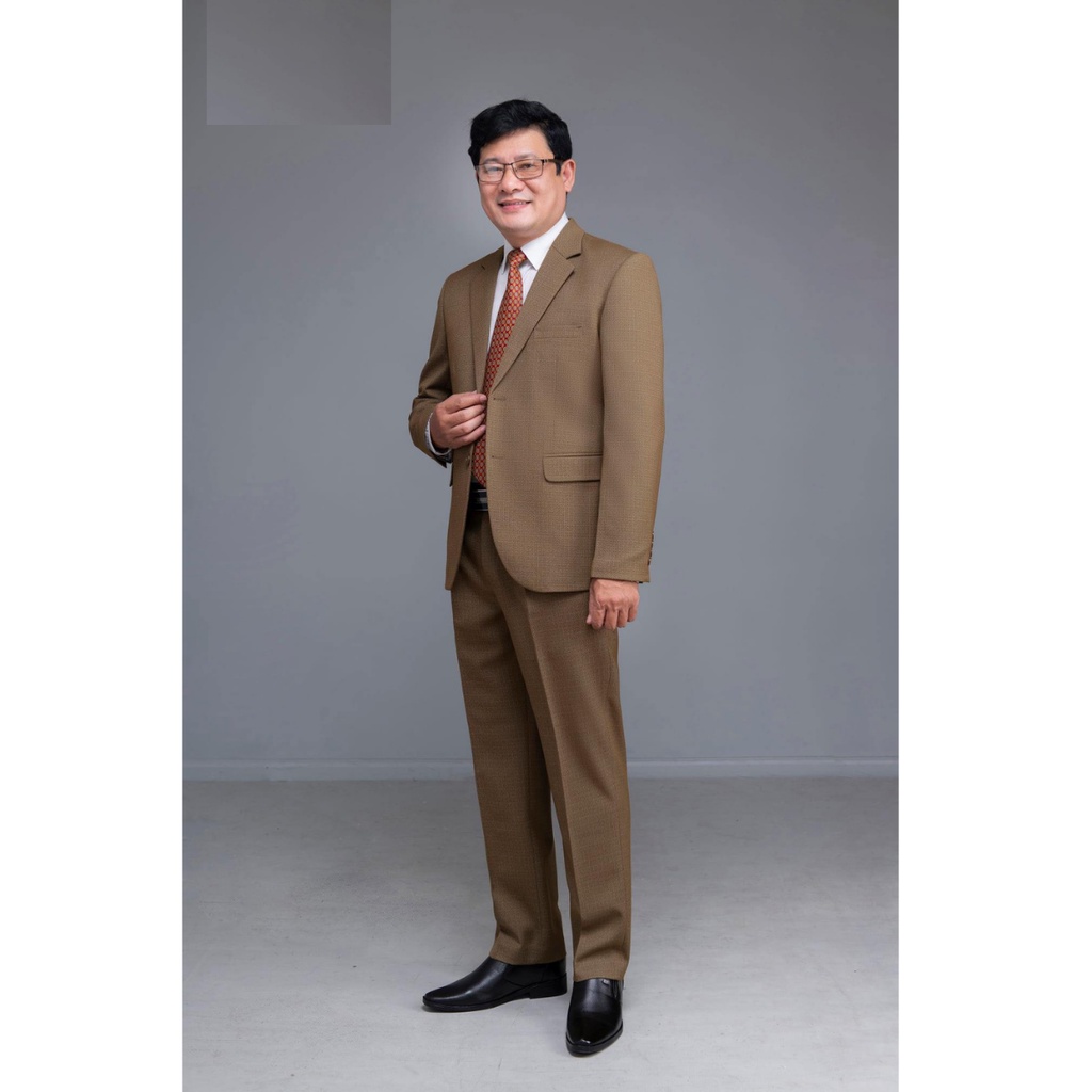 Vest hồng ngọc trung niên cao cấp, bộ vest trung niên xuất khẩu