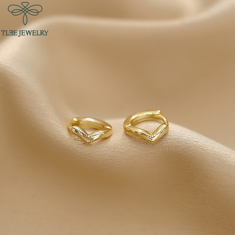 Khuyên tai bạc nữ TLEE tròn phong cách cá tính mix theo set phong cách Hàn Quốc TleeJewelry B0109