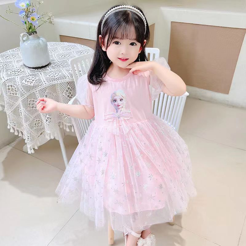 [Kacily]Bé gái 1-8 tuổi váy công chúa mới váy lưới bé gái váy đầm dự tiệc cho bé